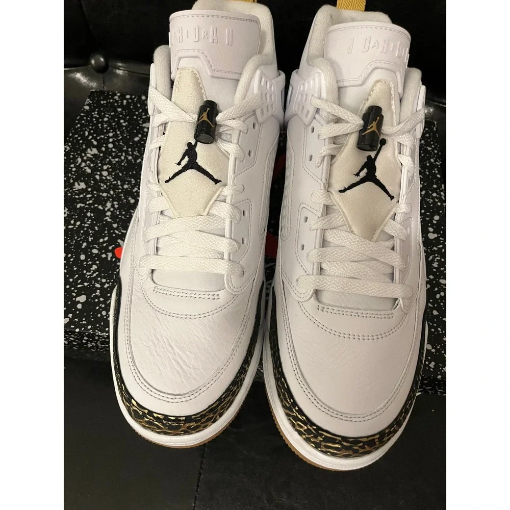 Jordan Spizike Low White Black Metallic‎ Gold